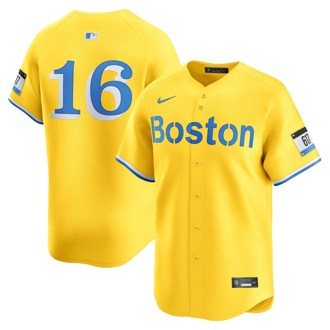 Men's Boston Red Sox Jarren Duran Gold Alternate Limited MLB Baseball Jersey - view 1