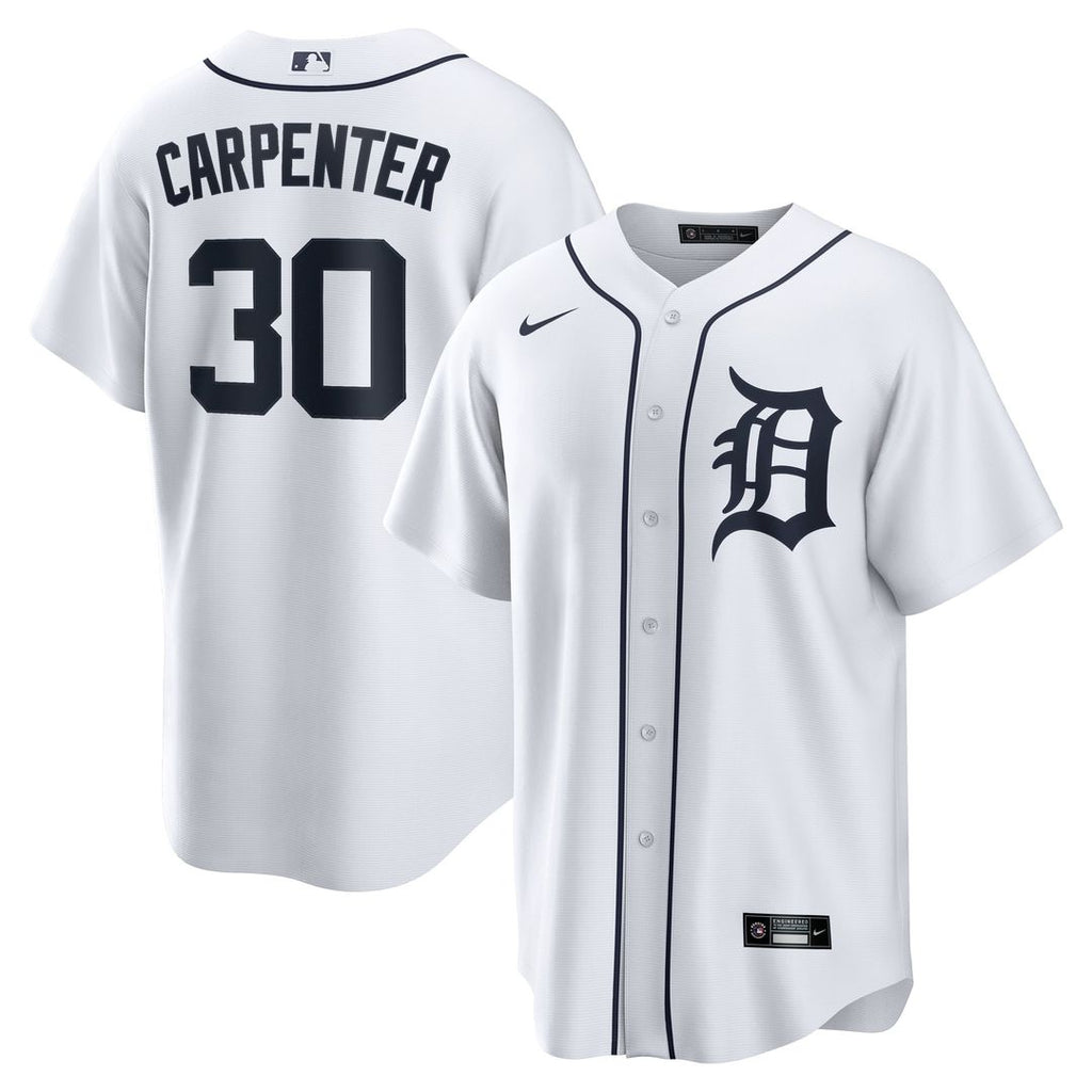 Men's Detroit Tigers Kerry Carpenter White Home Replica MLB Baseball Jersey - view 1