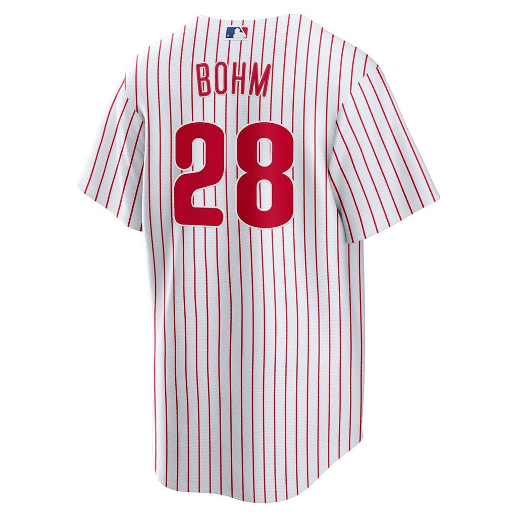 Men's Philadelphia Phillies Alec Bohm White Home Replica MLB Baseball Jersey - view 3