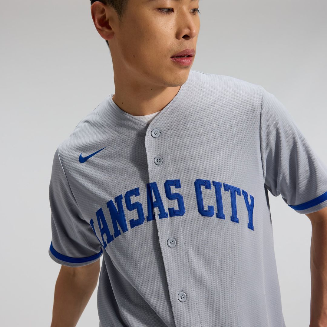 Men's Kansas City Royals Bobby Witt Jr. Gray Road Replica MLB Baseball Jersey - view 24