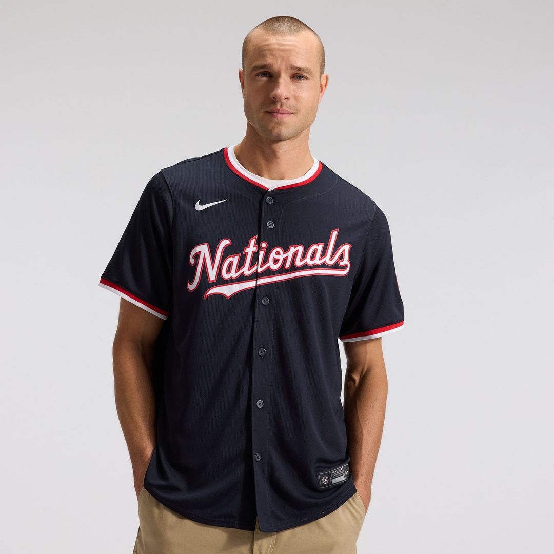 Men's Washington Nationals James Wood Navy Alternate Limited MLB Baseball Jersey - view 2