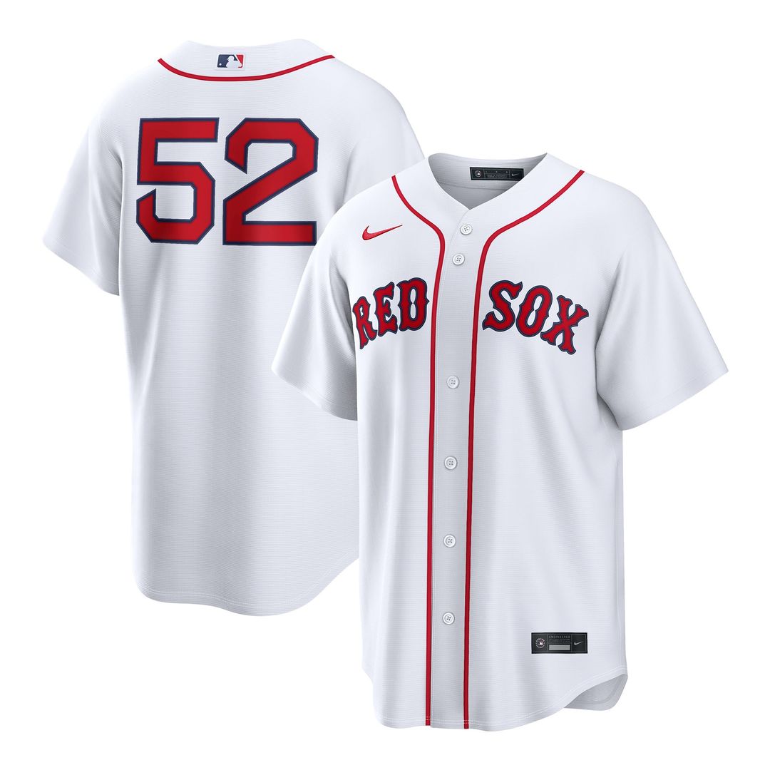 Men's Boston Red Sox Wilyer Abreu White Home Replica MLB Baseball Jersey - view 1