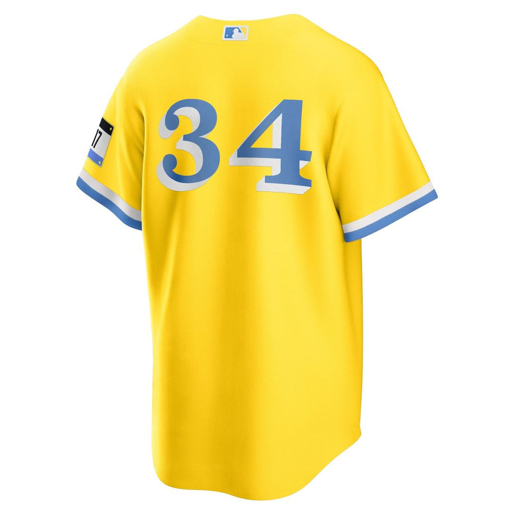 Men's Boston Red Sox David Ortiz Gold Retired Player City Connect Replica MLB Baseball Jersey - view 3