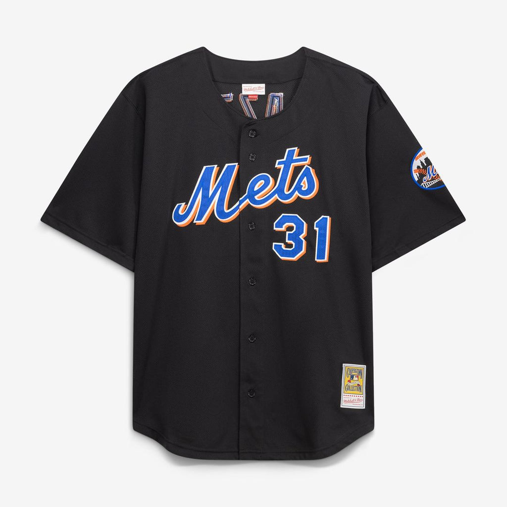 Men's New York Mets Mike Piazza Black Big & Tall Cooperstown Mesh Batting Practice MLB Baseball Jersey - view 2