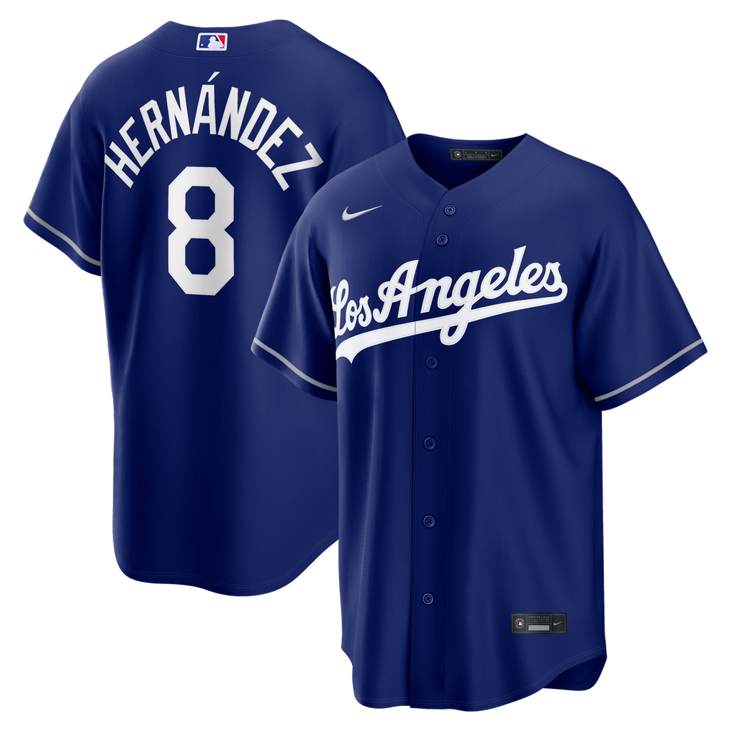 Men's Los Angeles Dodgers Enrique Hernández Royal Alternate Replica MLB Baseball Jersey - view 4