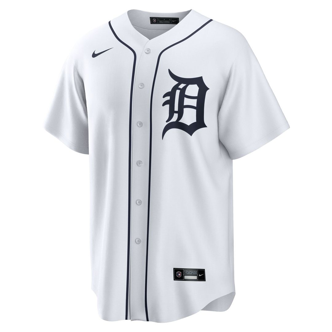 Men's Detroit Tigers Dillon Dingler White Home Replica MLB Baseball Jersey - view 2