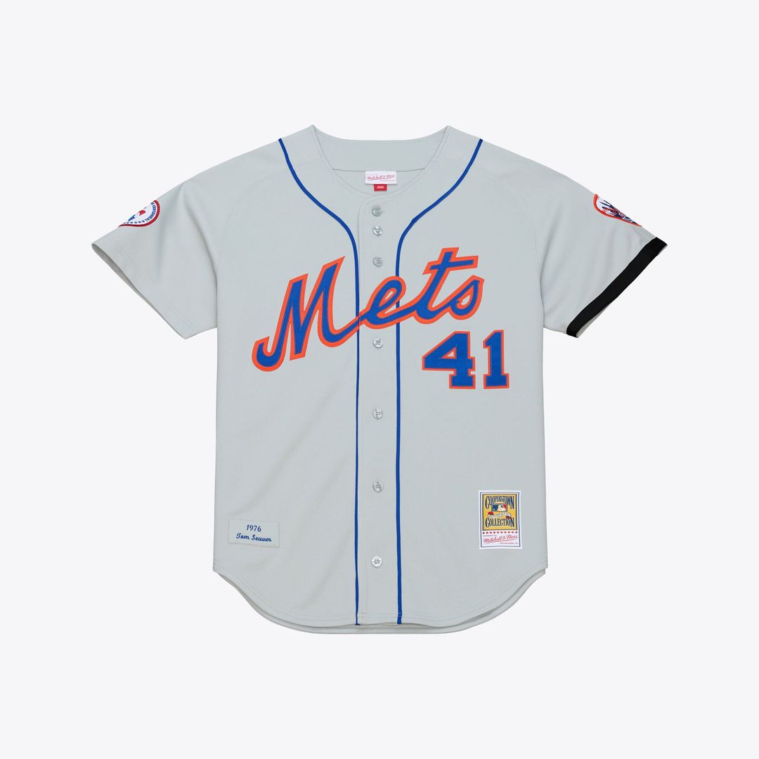Men's New York Mets Tom Seaver Gray 1976 MLB Baseball Jersey - view 1