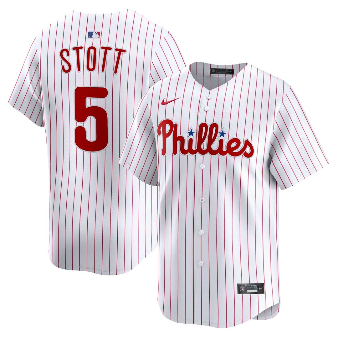 Men's Philadelphia Phillies Bryson Stott White Home Limited MLB Baseball Jersey - view 1