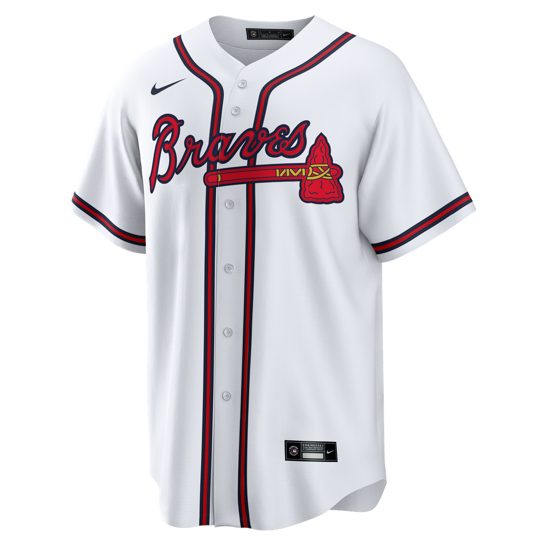 Men's Atlanta Braves White Home Big & Tall Replica MLB Baseball Jersey - view 2