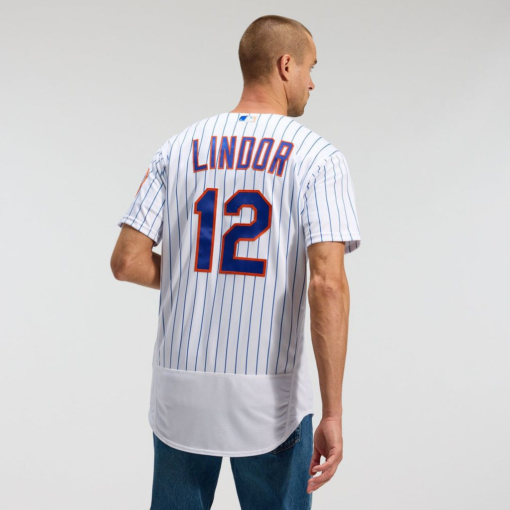 Men's New York Mets Francisco Lindor White Home MLB Baseball Jersey - view 4