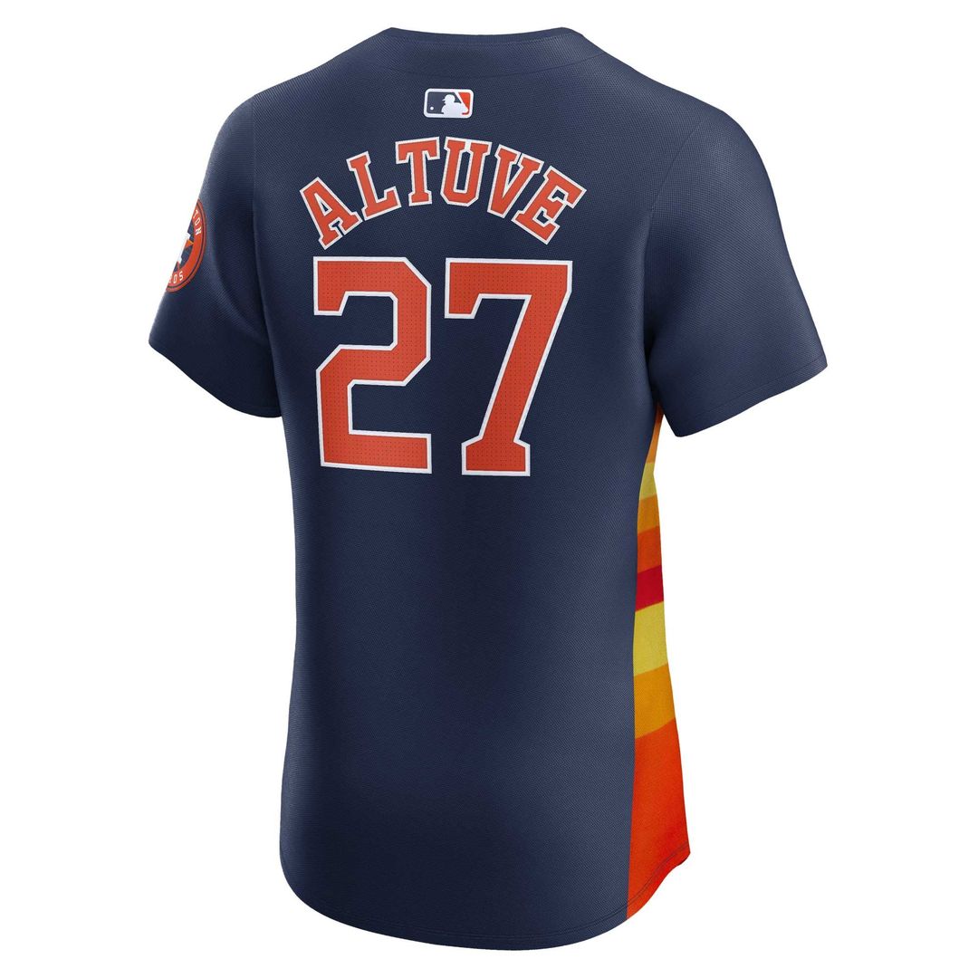 Men's Houston Astros Jose Altuve Navy Alternate Elite MLB Baseball Jersey - view 3