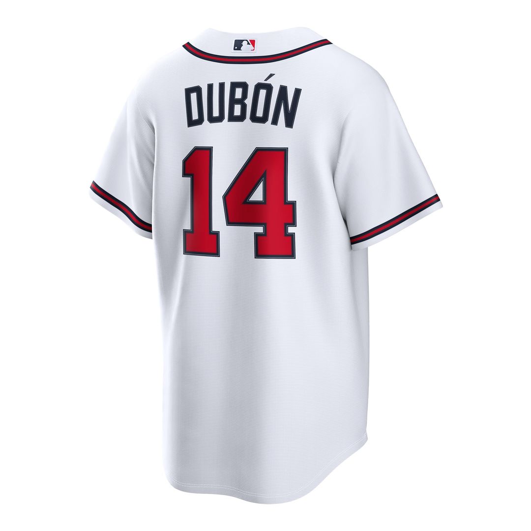 Men's Atlanta Braves Mauricio Dubón White Home Replica MLB Baseball Jersey - view 3