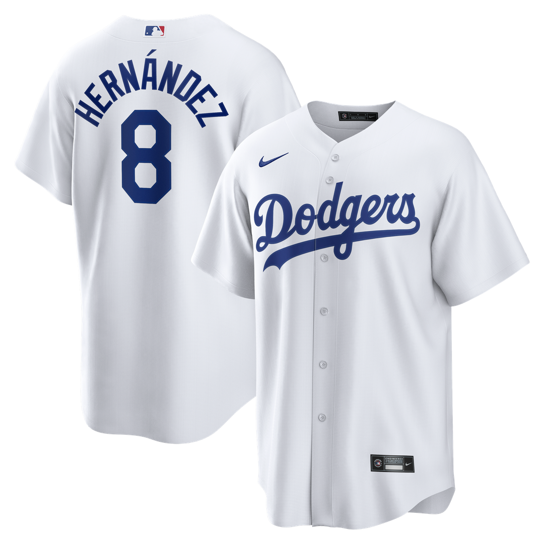 Men's Los Angeles Dodgers Enrique Hernández White Home Replica MLB Baseball Jersey - view 1