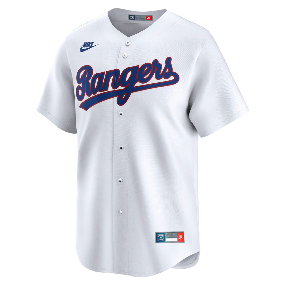 Men's Texas Rangers White Cooperstown Collection Limited MLB Baseball Jersey - view 2