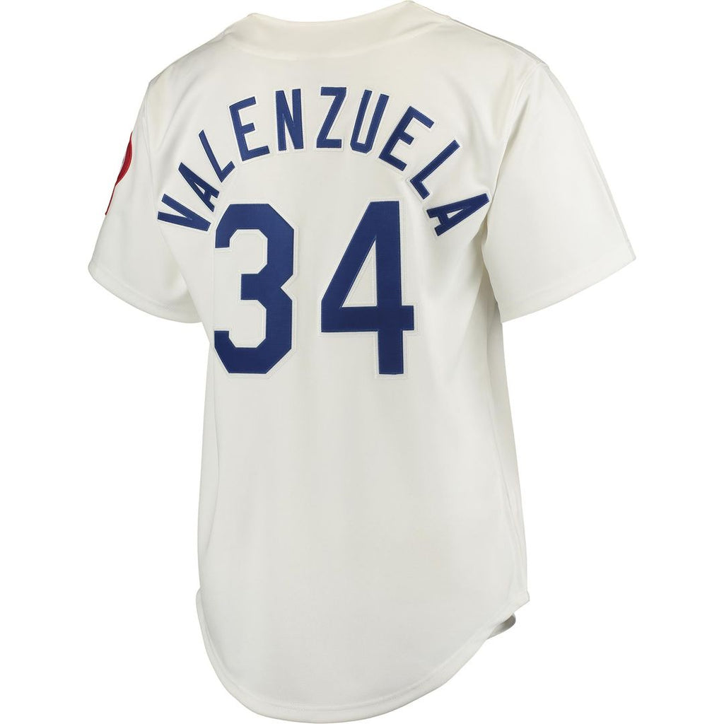 Men's Los Angeles Dodgers Fernando Valenzuela Gray MLB Baseball Jersey - view 6