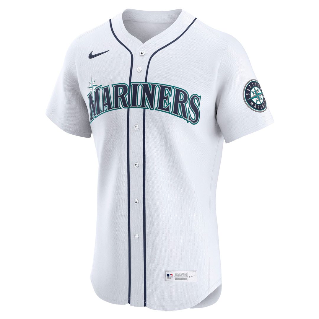 Men's Seattle Mariners Julio Rodríguez White Home Elite MLB Baseball Jersey - view 2