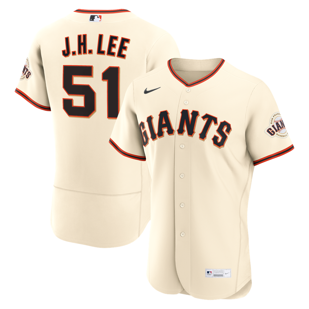 Men's San Francisco Giants Jung Hoo Lee Cream Home MLB Baseball Jersey - view 1