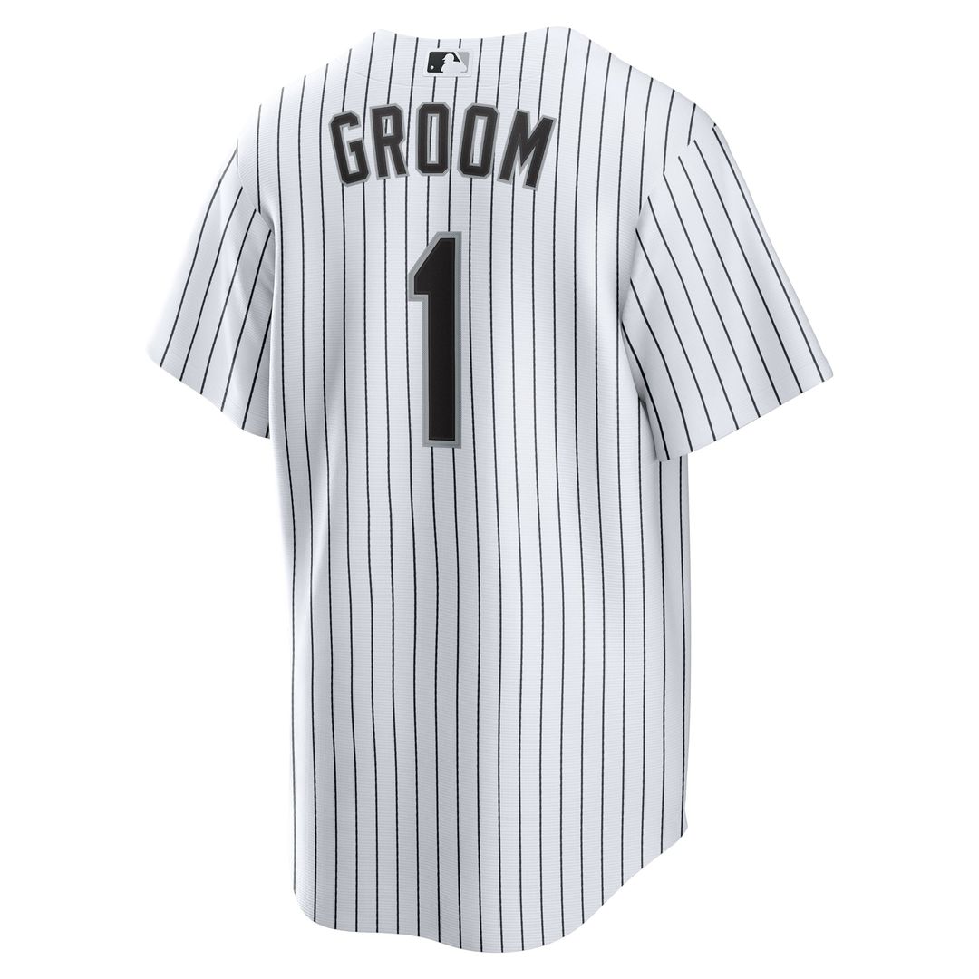 Men's Chicago White Sox White #1 Groom Home Replica MLB Baseball Jersey - view 3