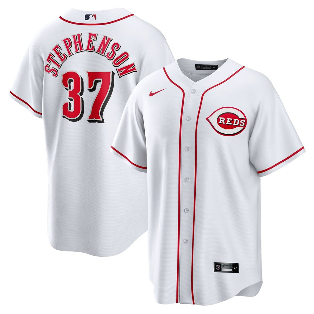 Men's Cincinnati Reds Tyler Stephenson White Home Replica MLB Baseball Jersey - view 1