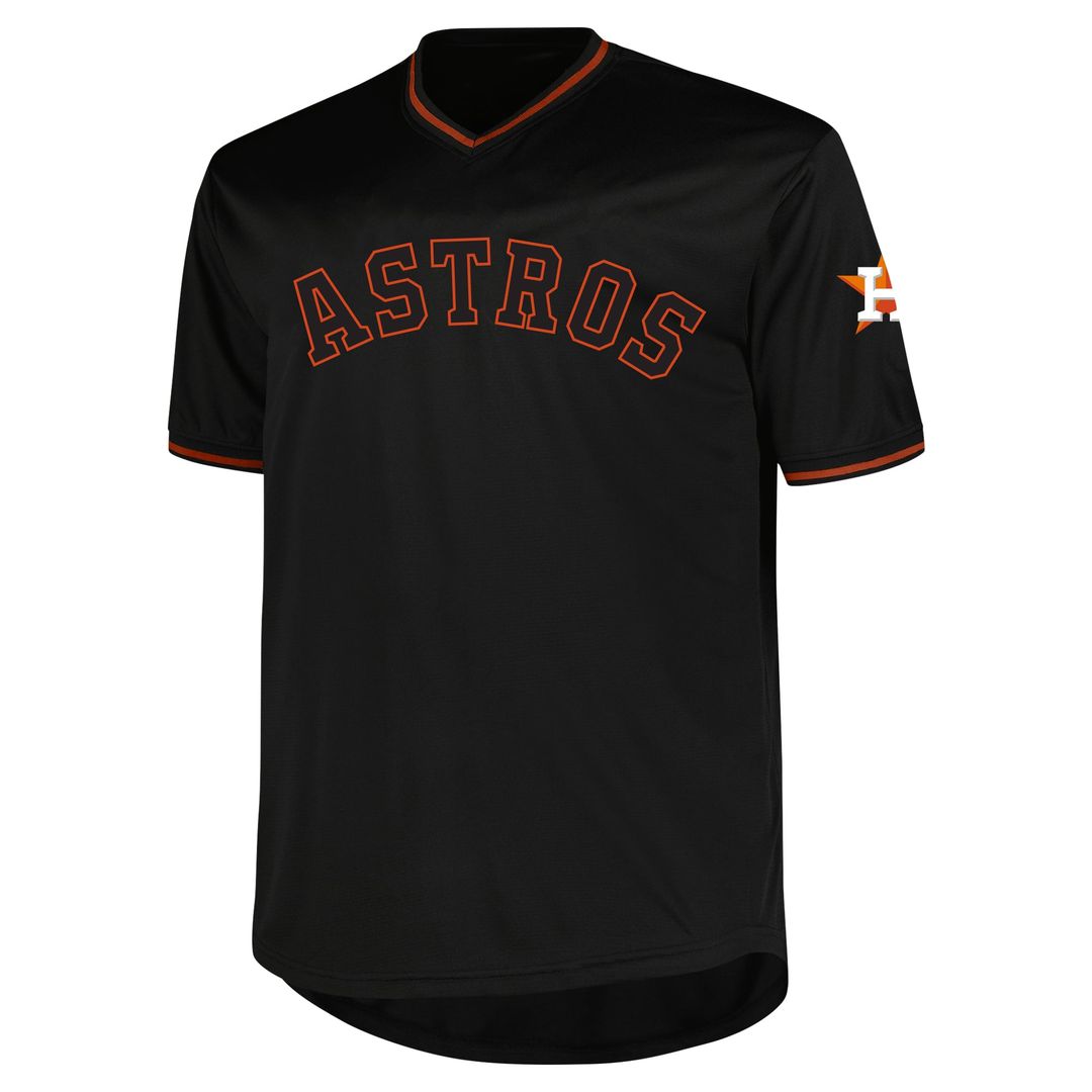Men's Houston Astros Black Big & Tall Pop Fashion MLB Baseball Jersey - view 5