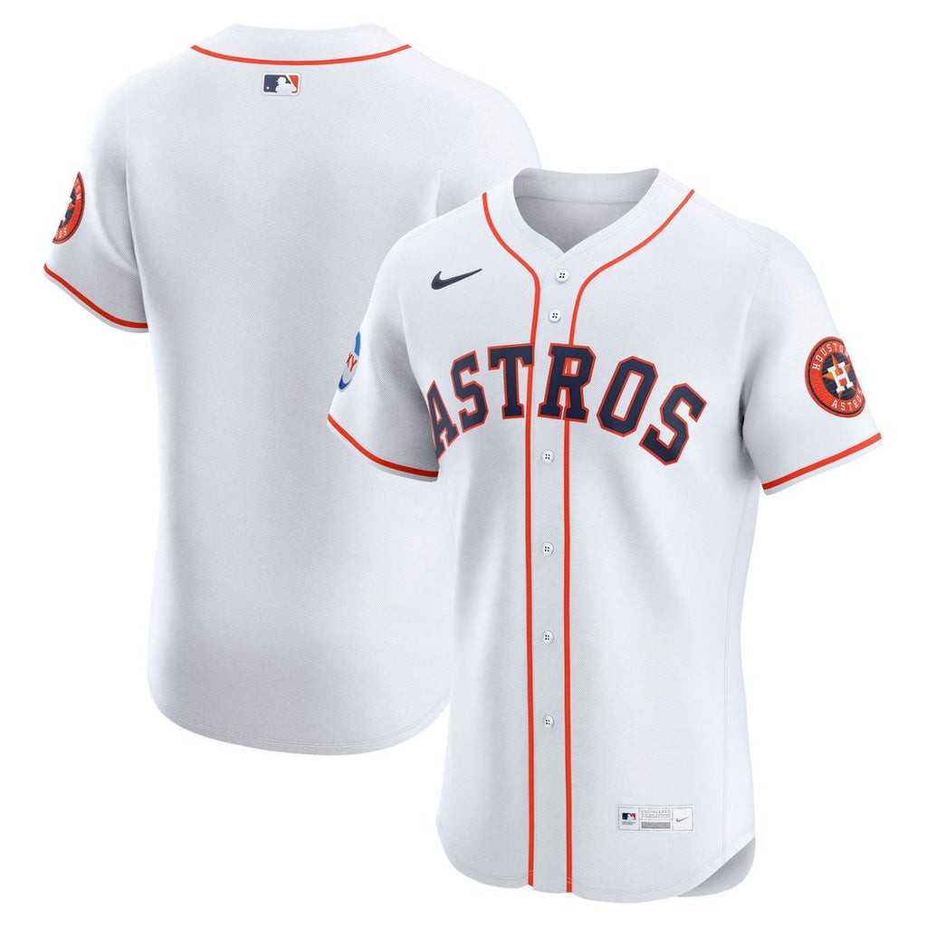 Men's Houston Astros White Home Elite MLB Baseball Jersey - view 1