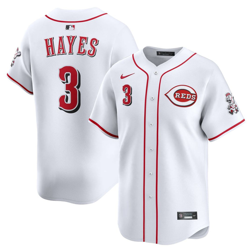 Men's Cincinnati Reds Ke'Bryan Hayes White Home Limited MLB Baseball Jersey - view 1