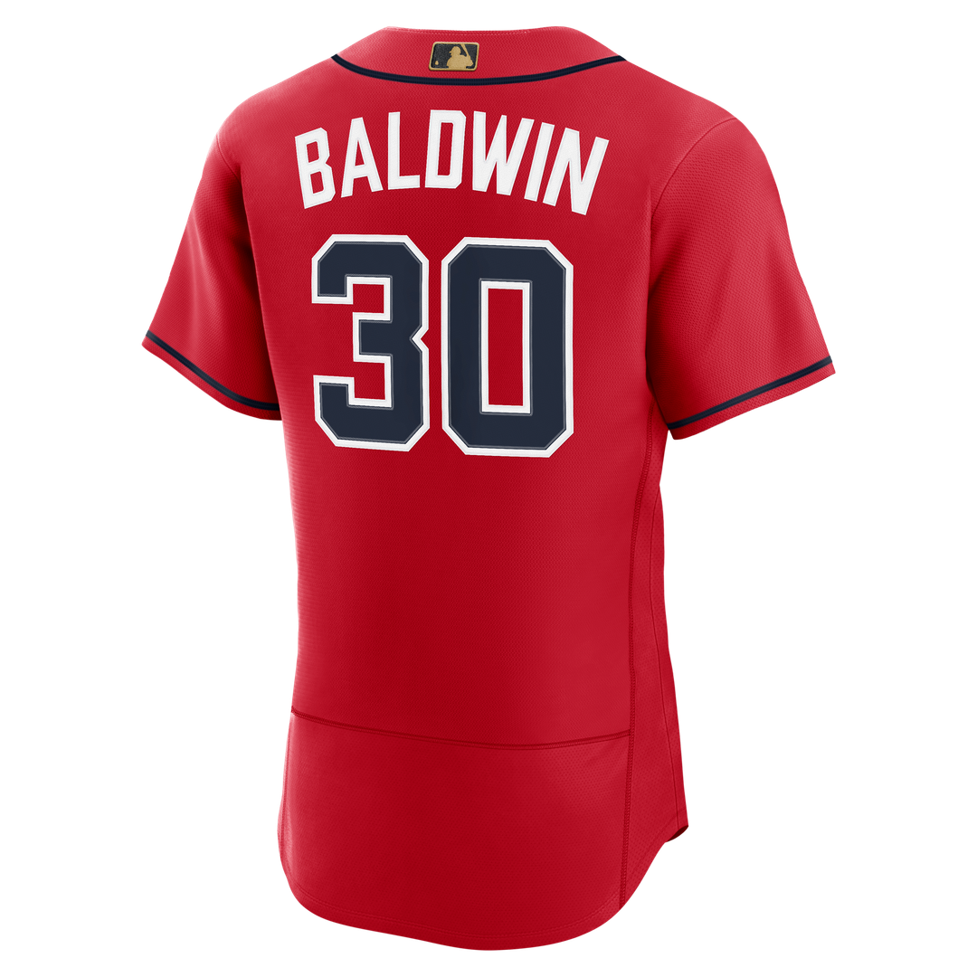 Men's Atlanta Braves Drake Baldwin Red MLB Awards Jersey - view 6