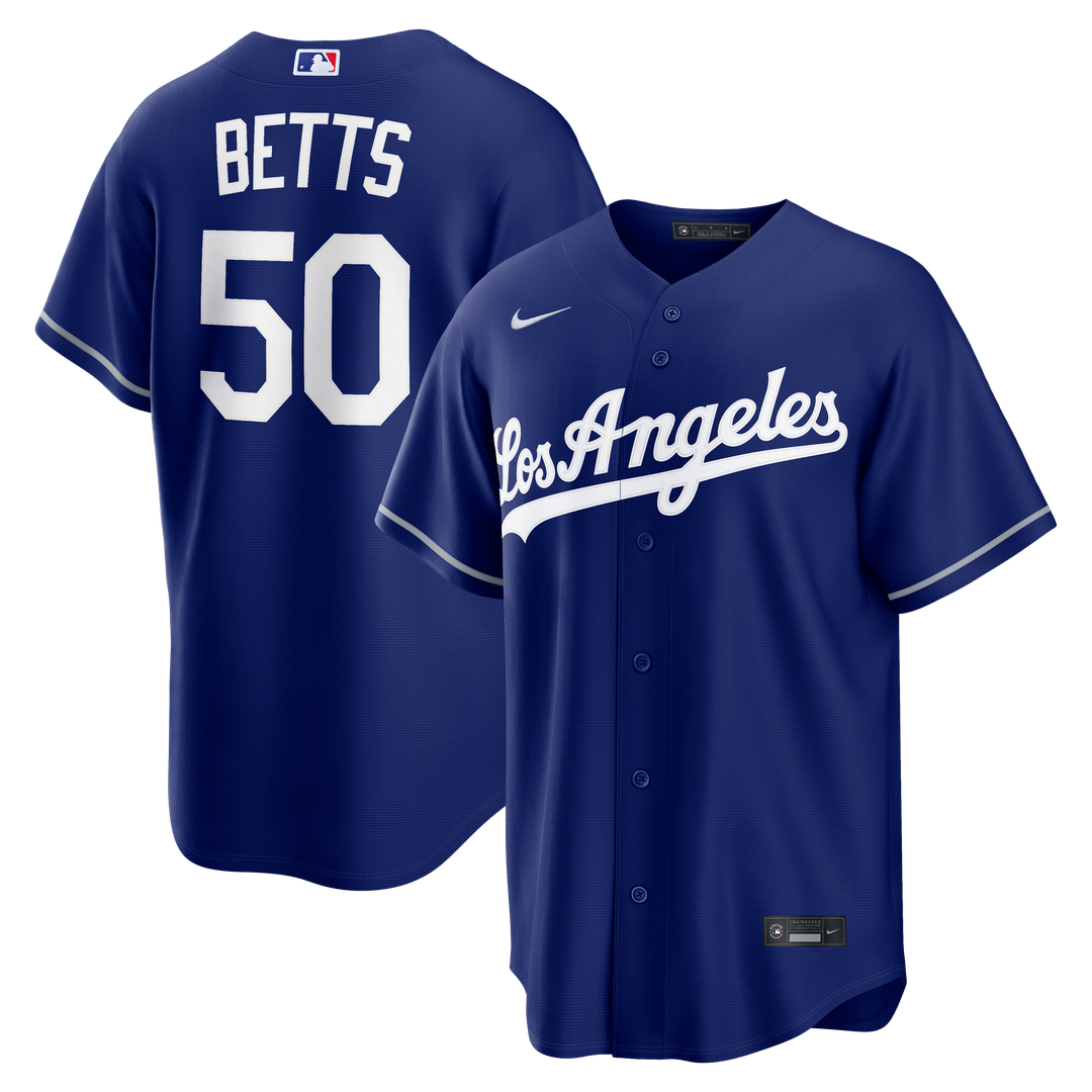 Men's Los Angeles Dodgers Mookie Betts Royal Alternate Replica MLB Baseball Jersey - view 1