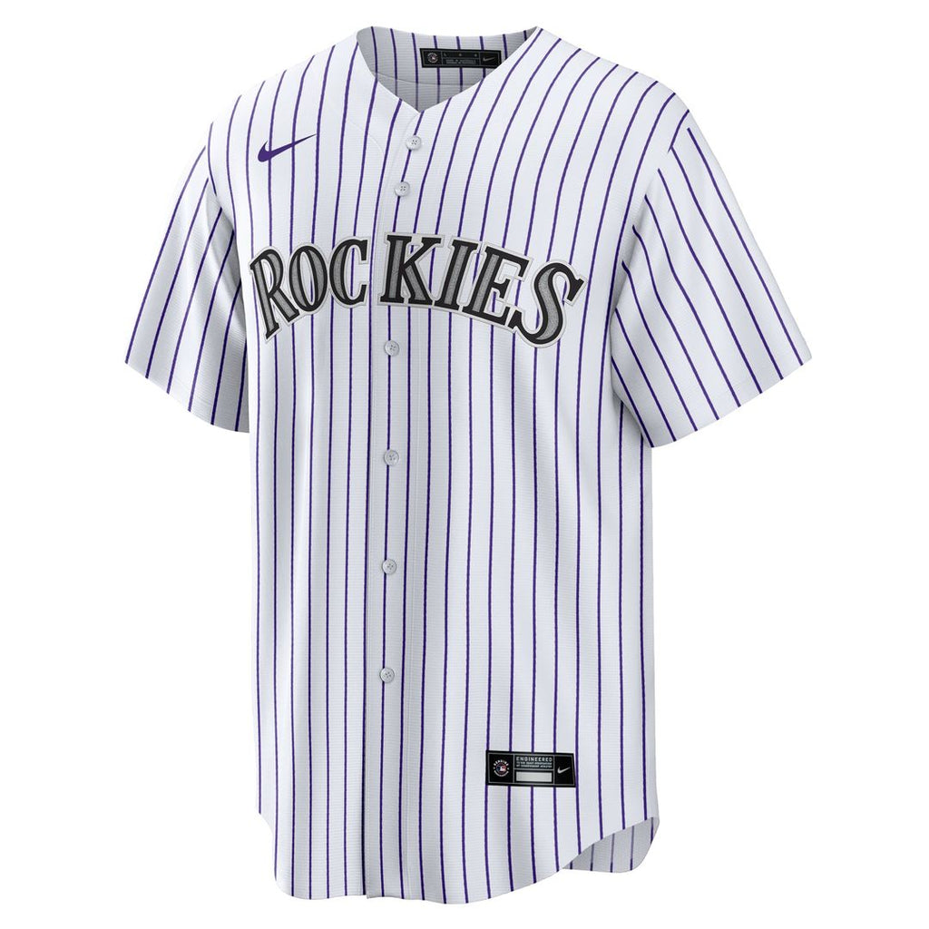 Men's Colorado Rockies White #1 Groom Home Replica MLB Baseball Jersey - view 2