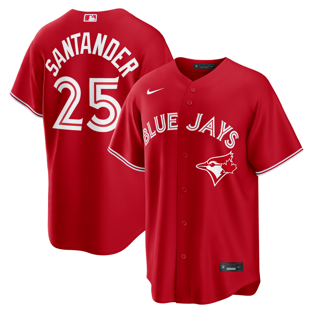 Men's Toronto Blue Jays Anthony Santander Red Canada Day Replica MLB Baseball Jersey - view 4