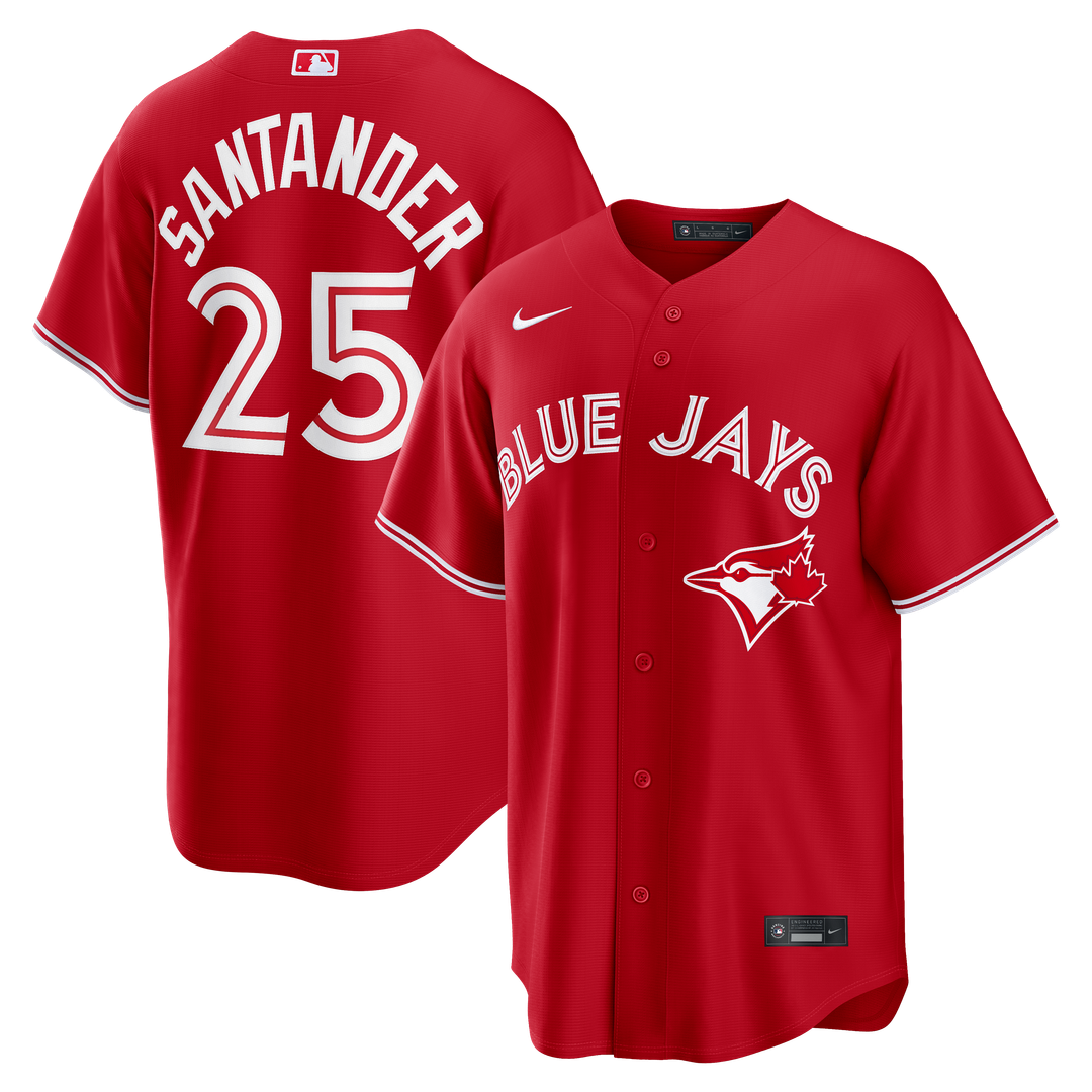 Men's Toronto Blue Jays Anthony Santander Red Canada Day Replica MLB Baseball Jersey - view 4