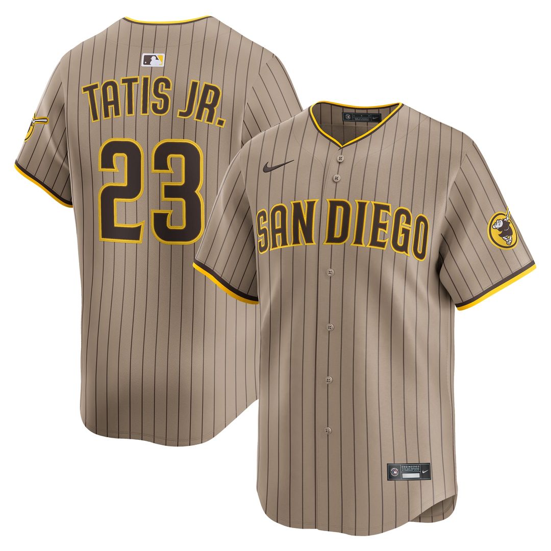 Men's San Diego Padres Fernando Tatis Jr. Khaki Alternate Limited MLB Baseball Jersey - view 1