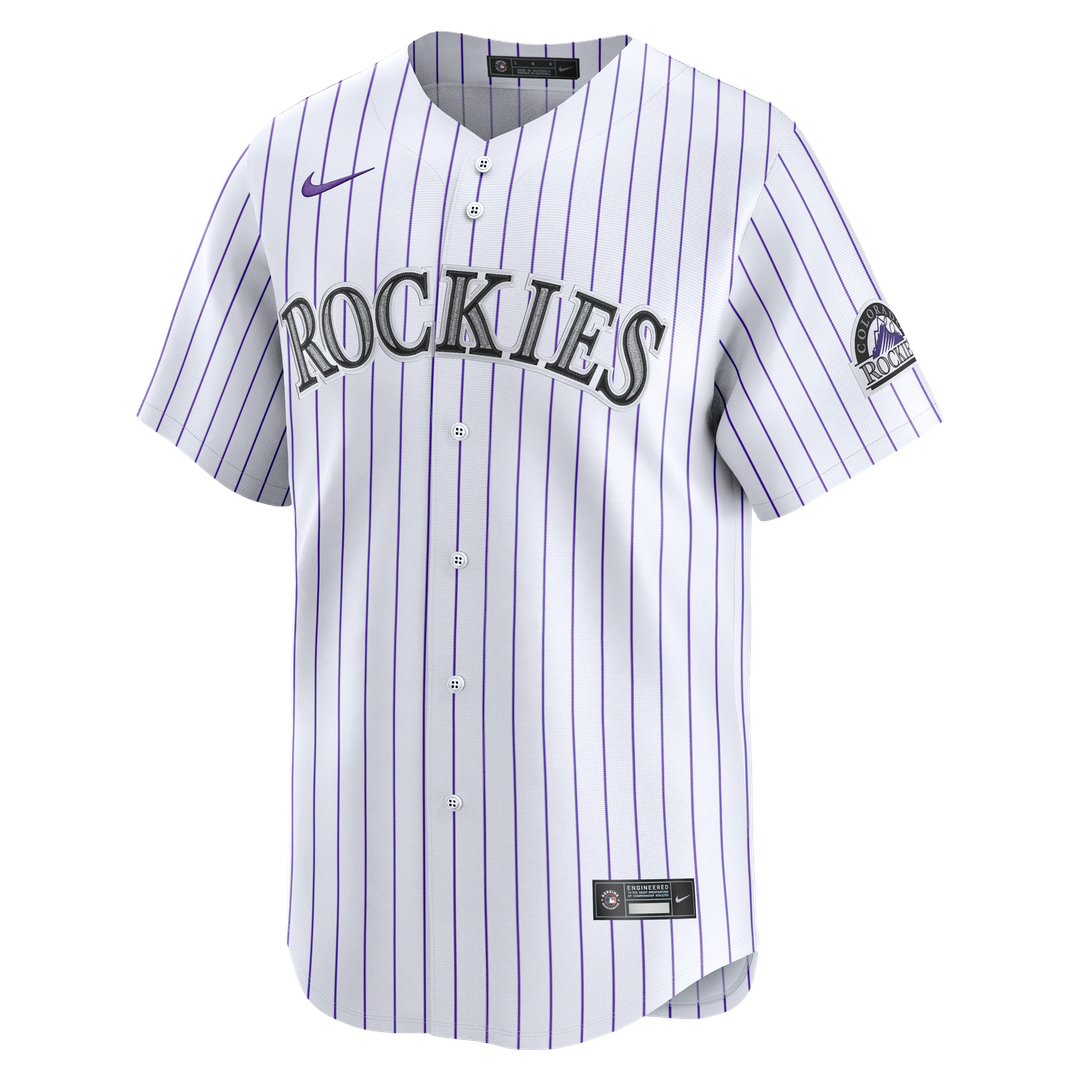 Men's Colorado Rockies White Home Limited MLB Baseball Jersey - view 4