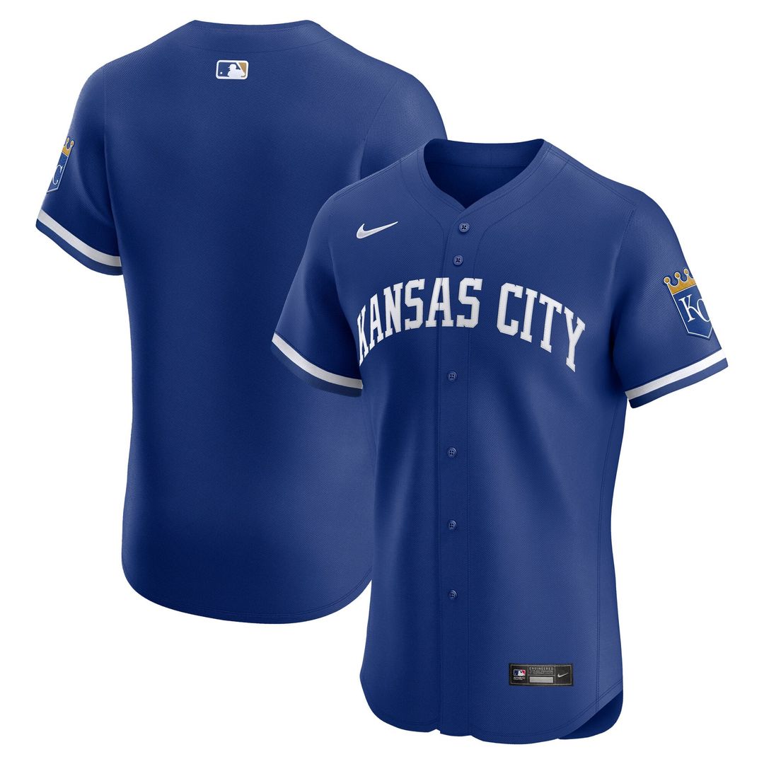 Men's Kansas City Royals Light Blue Alternate Elite MLB Baseball Jersey - view 10