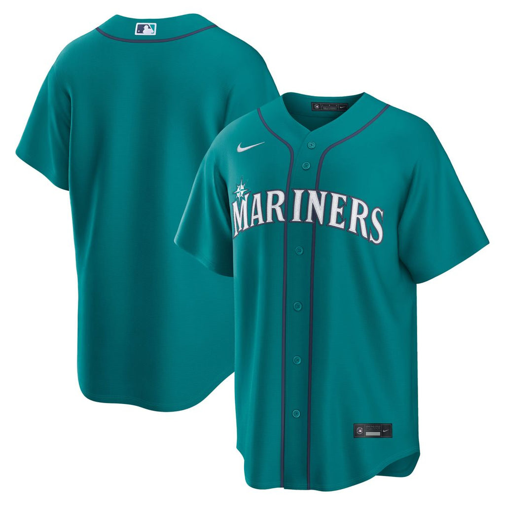 Men's Seattle Mariners Teal Alternate Replica MLB Baseball Jersey - view 1