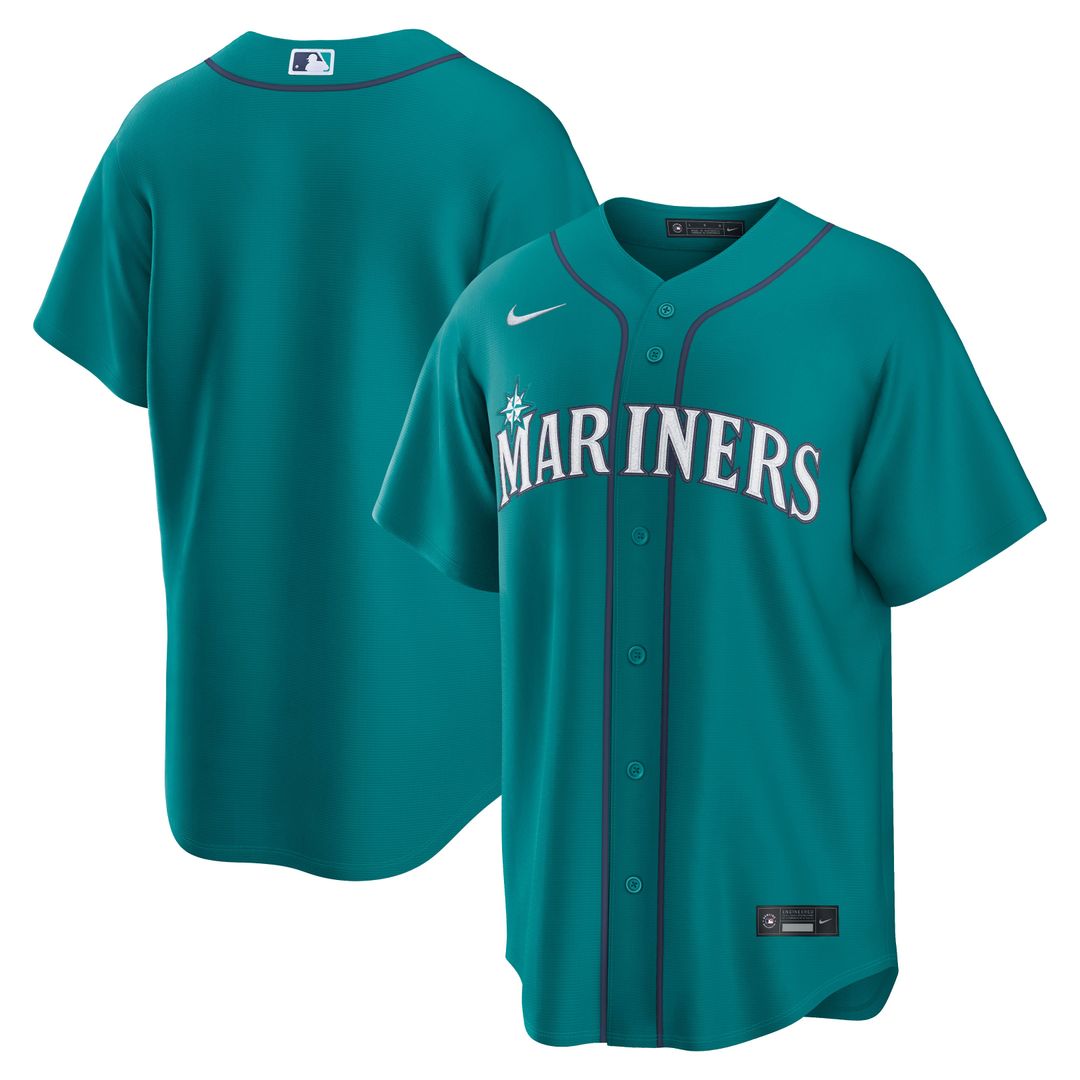 Men's Seattle Mariners Teal Alternate Replica MLB Baseball Jersey - view 1