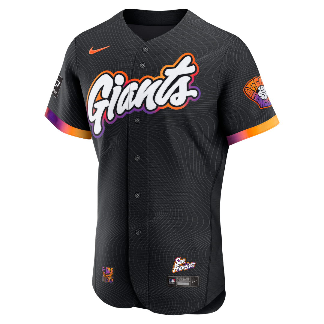 Men's San Francisco Giants Anthracite City Connect Sponsor Patch MLB Baseball Jersey - view 2