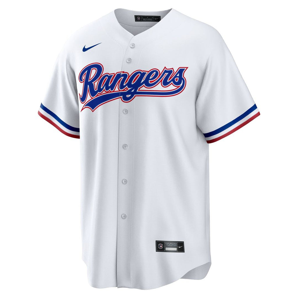 Men's Texas Rangers Jake Burger White Home Replica MLB Baseball Jersey - view 2
