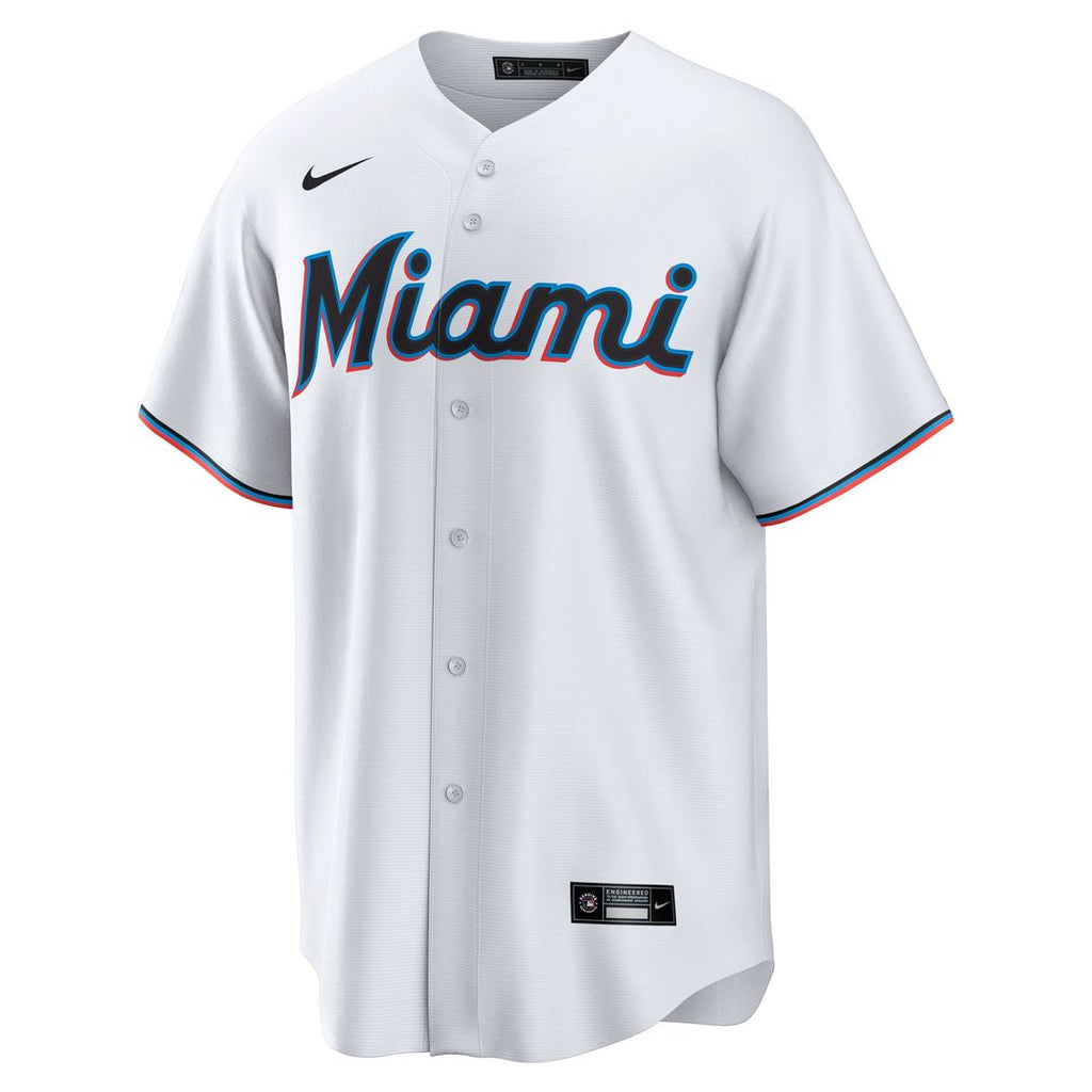 Men's Miami Marlins Xavier Edwards White Home Replica MLB Baseball Jersey - view 2