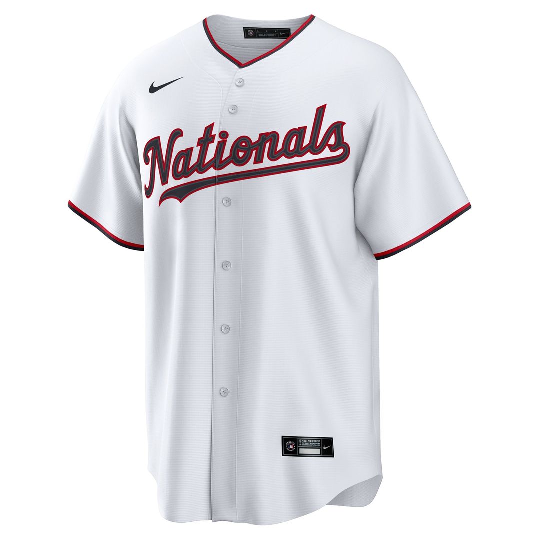 Men's Washington Nationals White Home Replica MLB Baseball Jersey - view 2