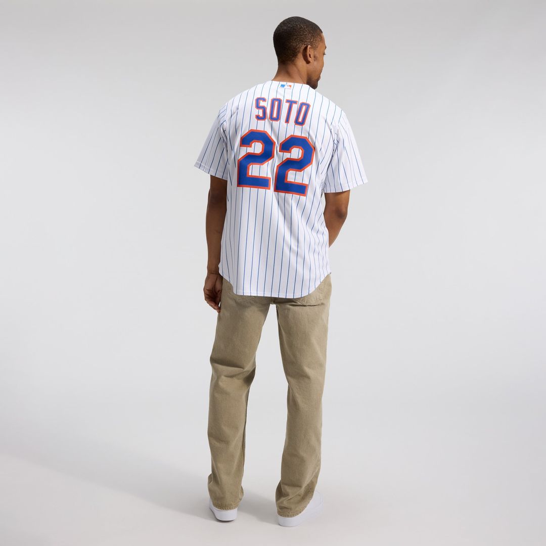 Men's New York Mets White Home Replica MLB Baseball Jersey - view 5