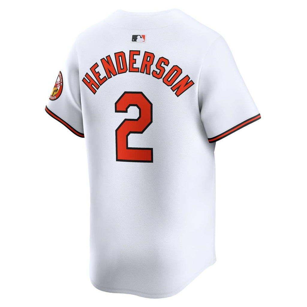 Men's Baltimore Orioles Gunnar Henderson White Home Limited MLB Baseball Jersey - view 3