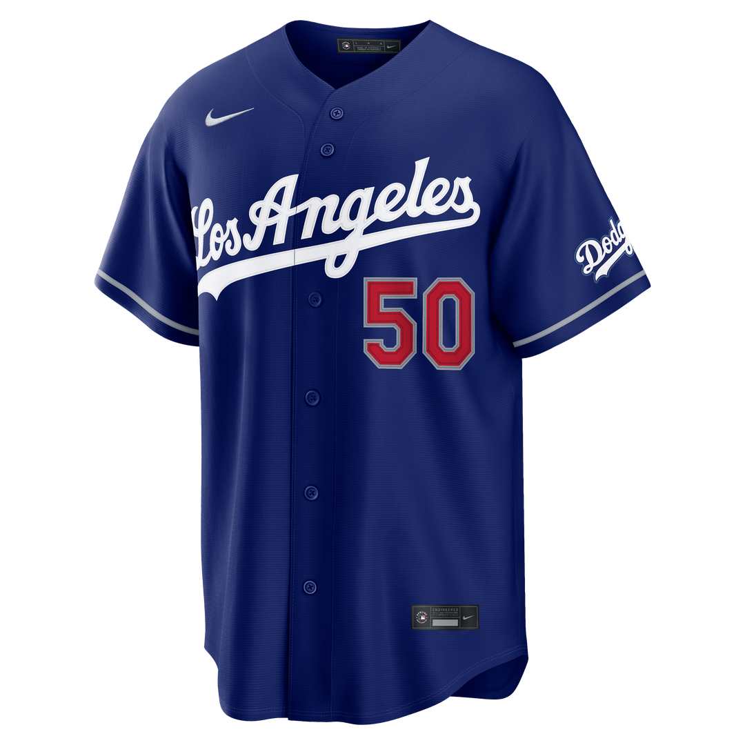 Men's Los Angeles Dodgers Mookie Betts Royal Alternate Stadium MLB Baseball Jersey - view 2