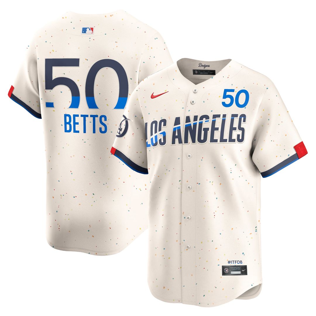 Men's Los Angeles Dodgers Mookie Betts Cream City Connect Limited MLB Baseball Jersey - view 1