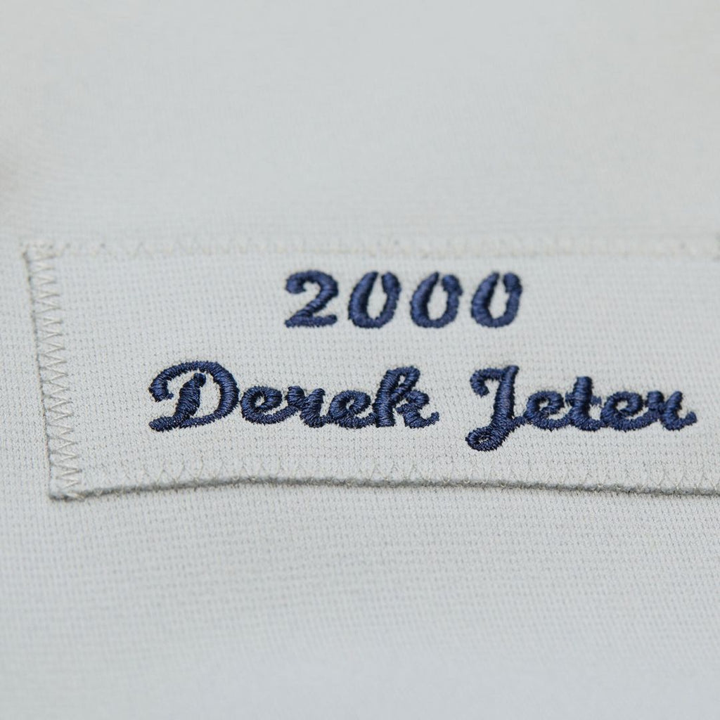 Men's New York Yankees Derek Jeter Gray Cooperstown Collection 2000 World Series MLB Baseball Jersey - view 7