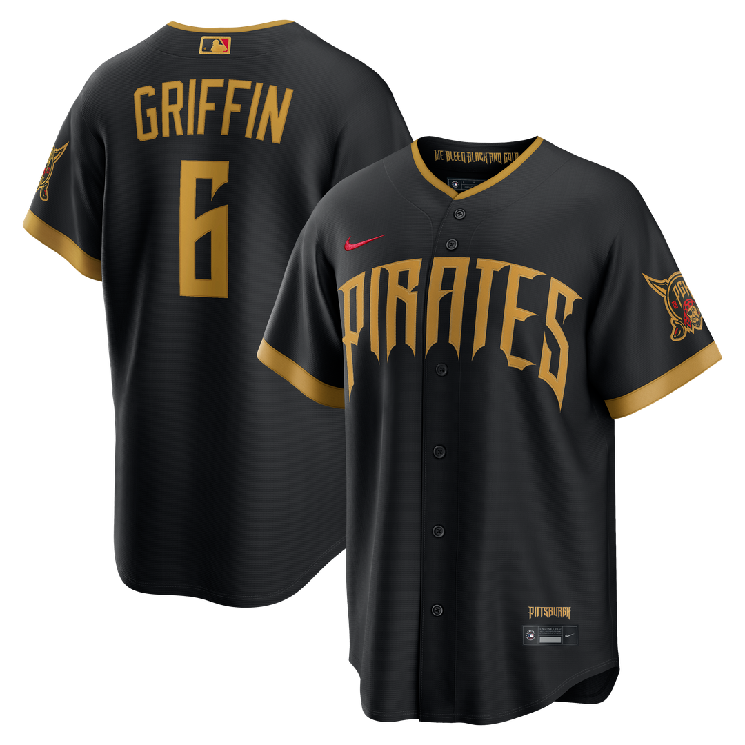 Men's Pittsburgh Pirates Konnor Griffin Black 2026 City Connect Stadium MLB Baseball Jersey - view 1