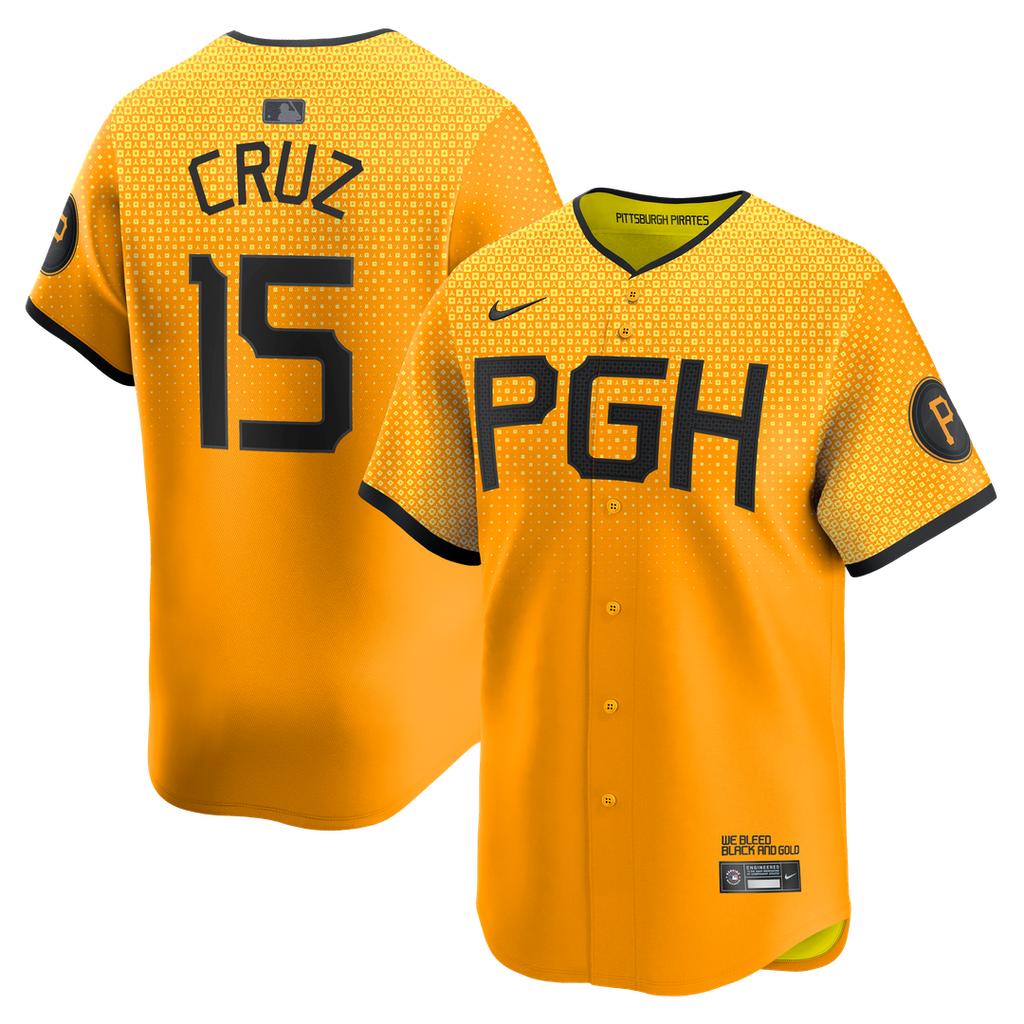 Men's Pittsburgh Pirates Oneil Cruz Gold City Connect Limited MLB Baseball Jersey - view 1