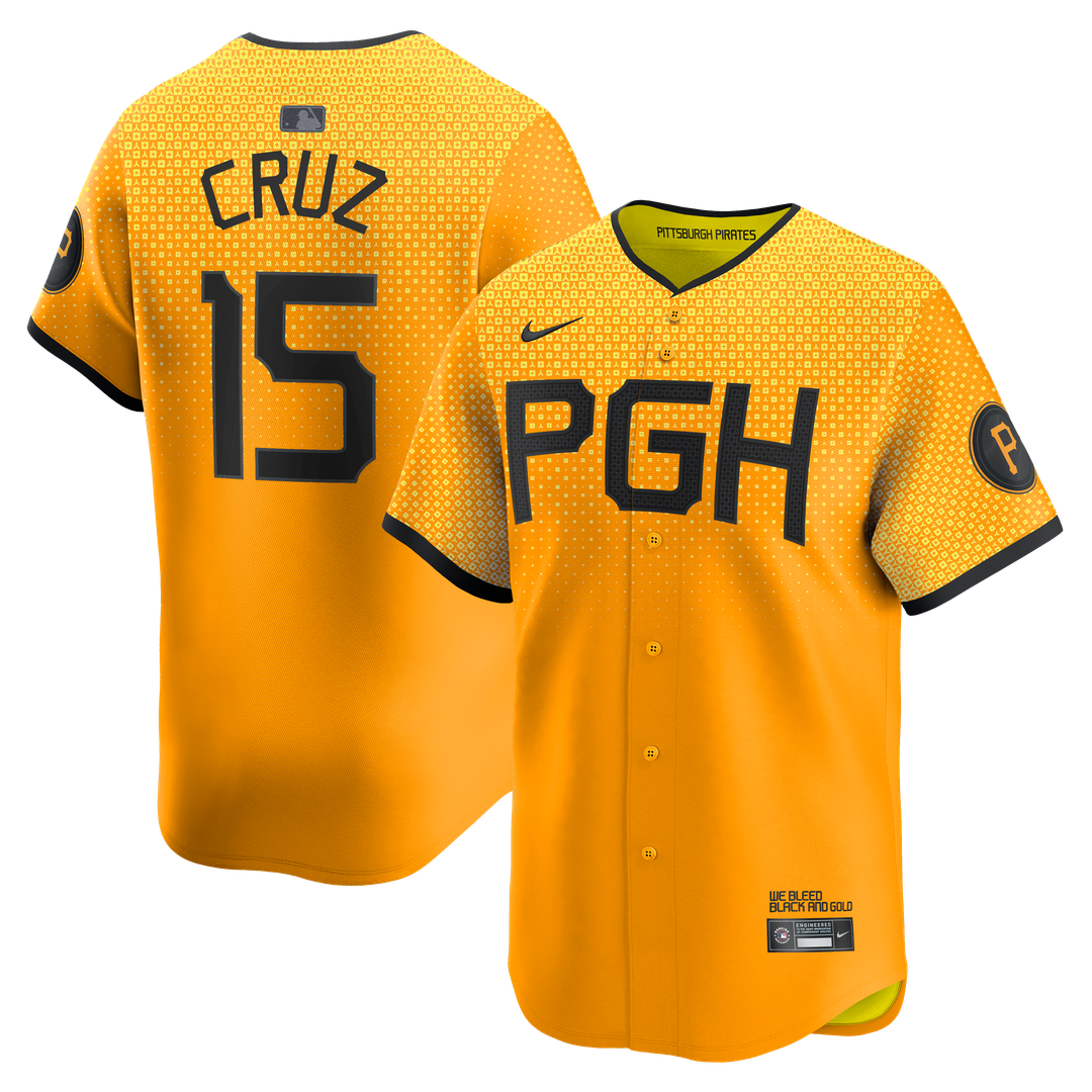 Men's Pittsburgh Pirates Oneil Cruz Gold City Connect Limited MLB Baseball Jersey - view 1