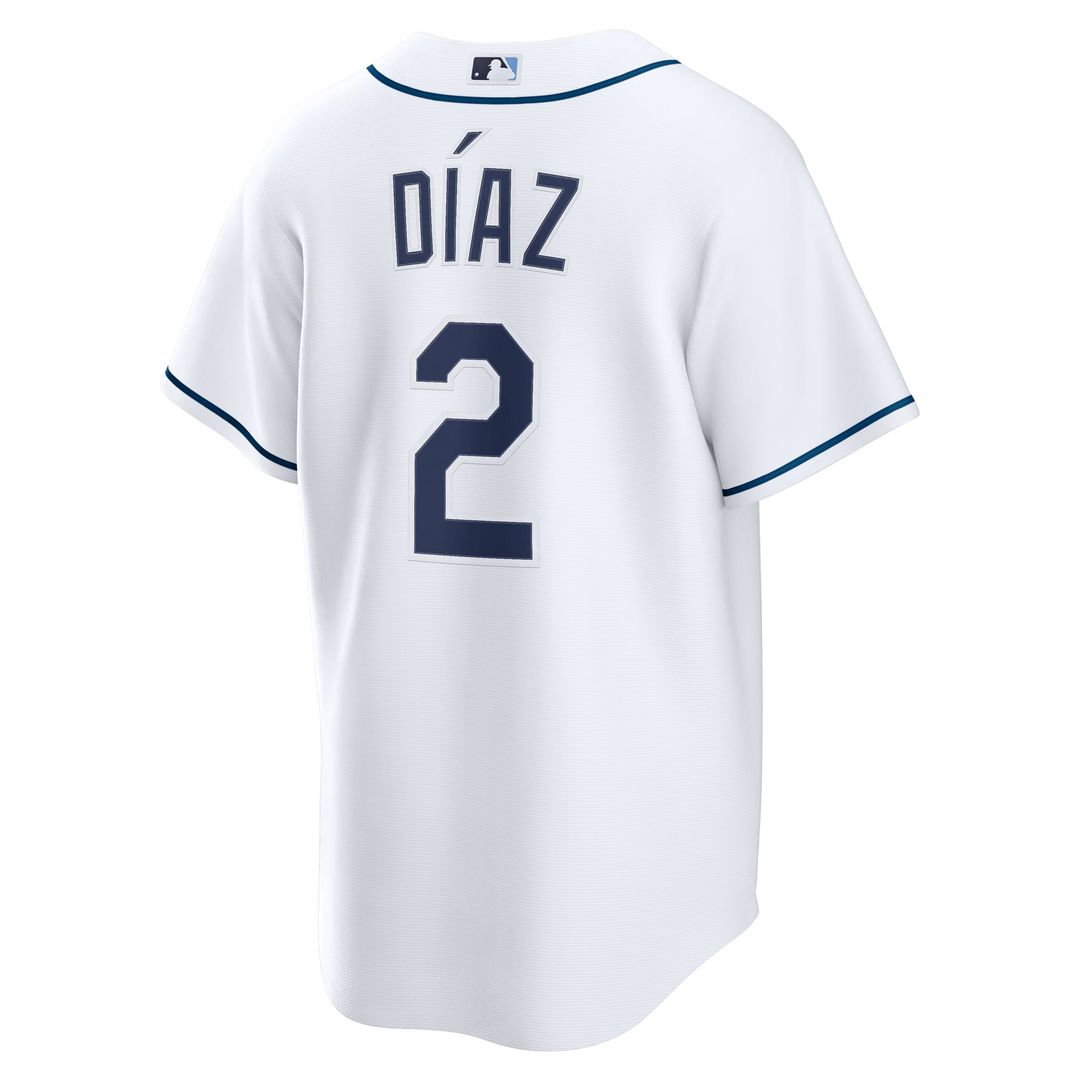 Men's Tampa Bay Rays Yandy Díaz White Home Replica MLB Baseball Jersey - view 8