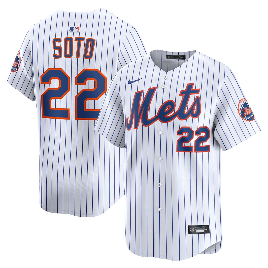 Men's New York Mets White Home Limited MLB Baseball Jersey - view 1